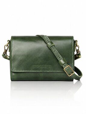 PORTLAND LEATHER Metro Mini Crossbody Bag Marbled Green - DISCONTINUED!